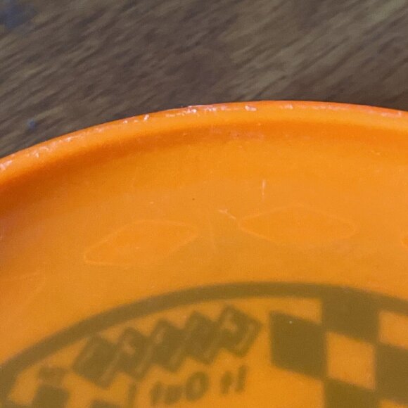 Vintage 90s Frisbee Check it Out by Imperial Orange Checkered 9" 1992 Rare - Picture 13 of 16